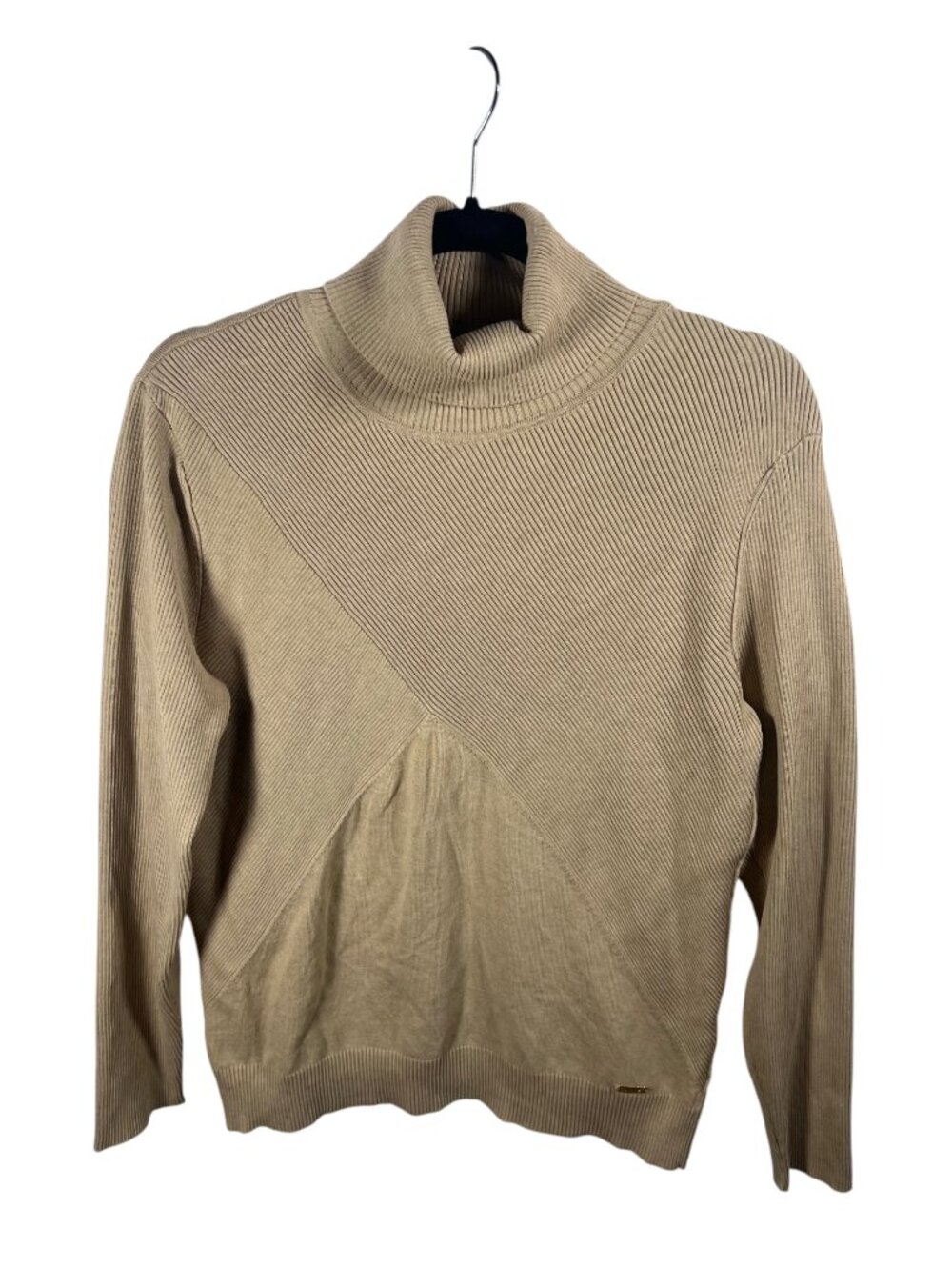 Calvin Klein Sweater Womens Large Pullover Turtleneck Long Sleeve Knit Classic